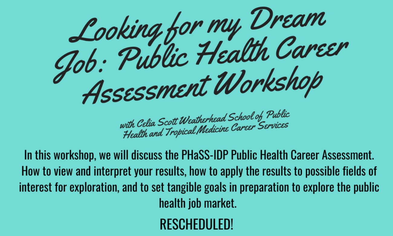 Looking for my Dream Job: Public Health Career Assessment Workshop - Rescheduled illustration