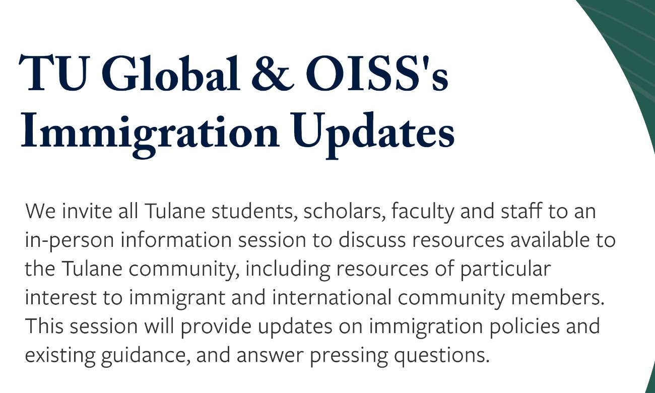 TU Global & OISS's Immigration Updates illustration