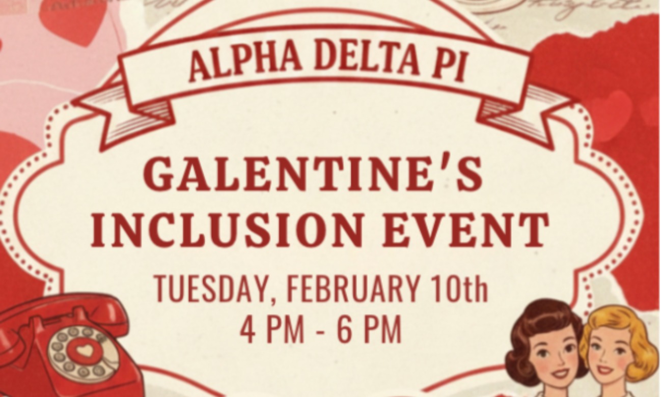 "Share the Love" ADPi Galentine's Inclusion Event illustration