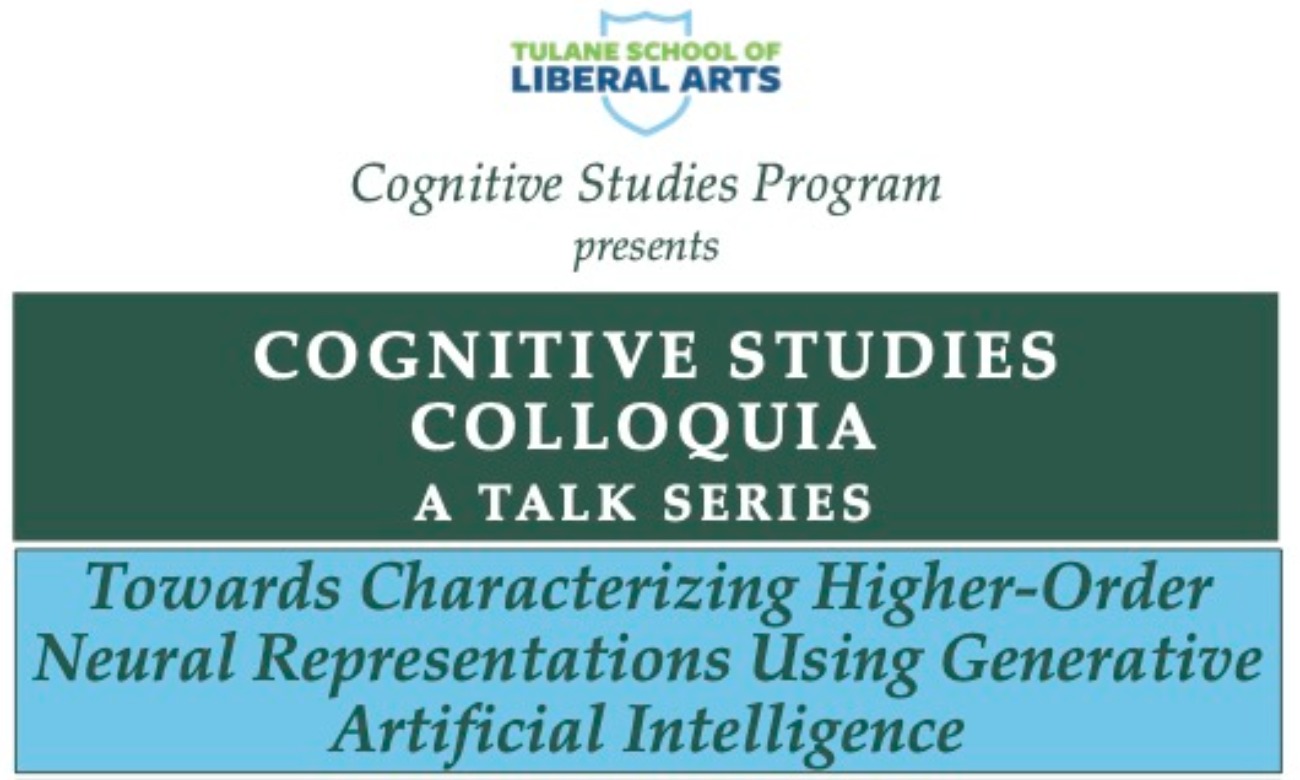 Talk: "Towards Characterizing Higher-Order Neural Representations Using Generative AI" illustration