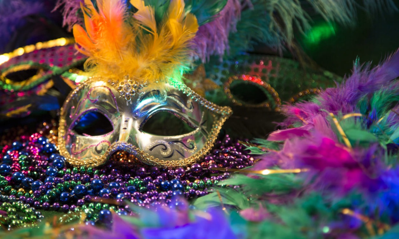 OFS Mardi Gras Party & Float Contest illustration