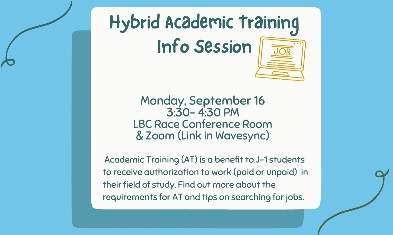 Academic Training Info Session illustration