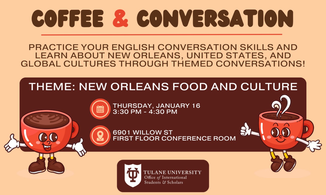 Coffee & Conversation: New Orleans Food  Culture illustration