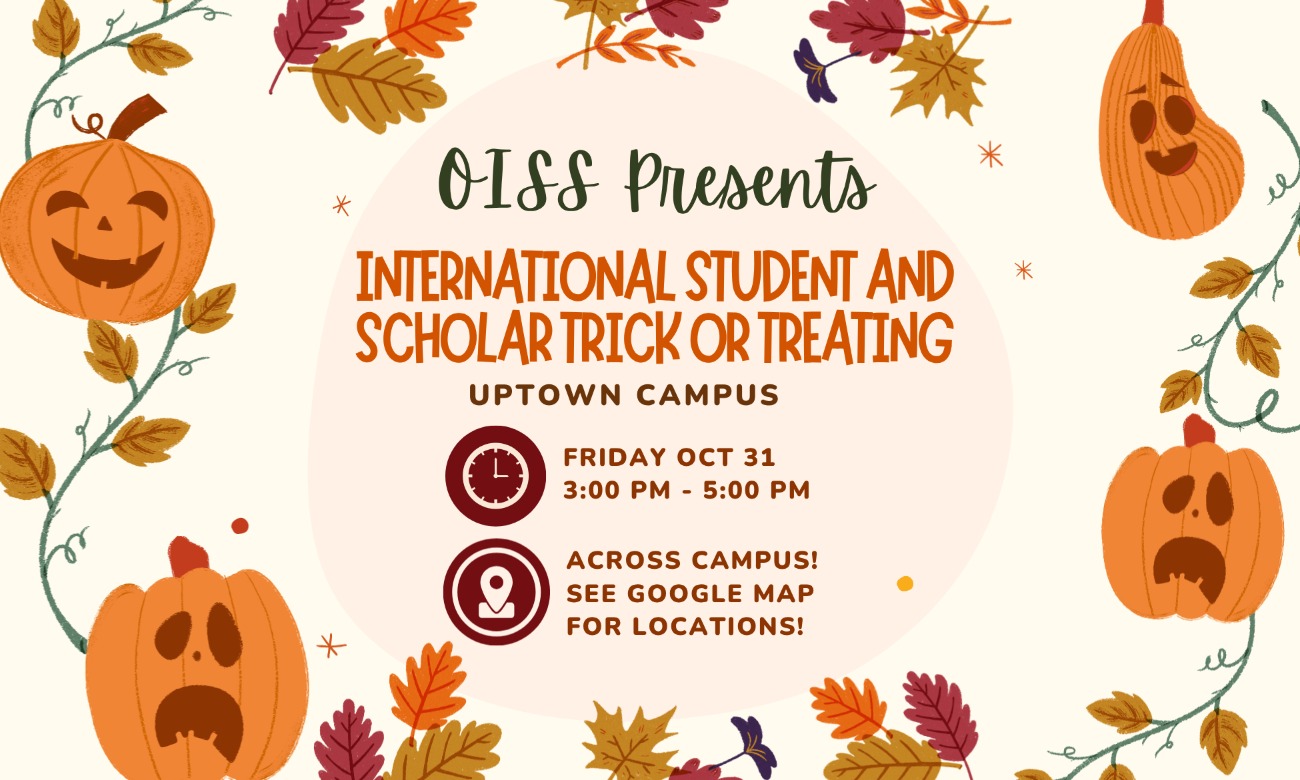 International Student and Scholar Trick or Treating - Uptown illustration