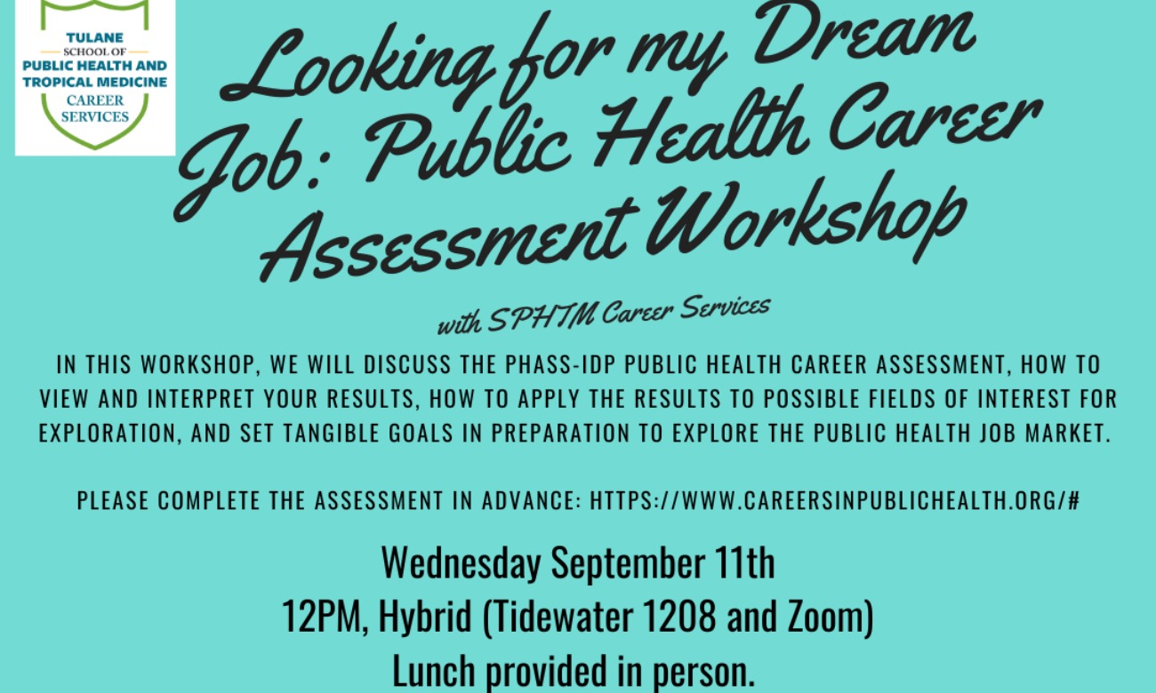 Looking for my Dream Job: Public Health Career Assessment Workshop illustration