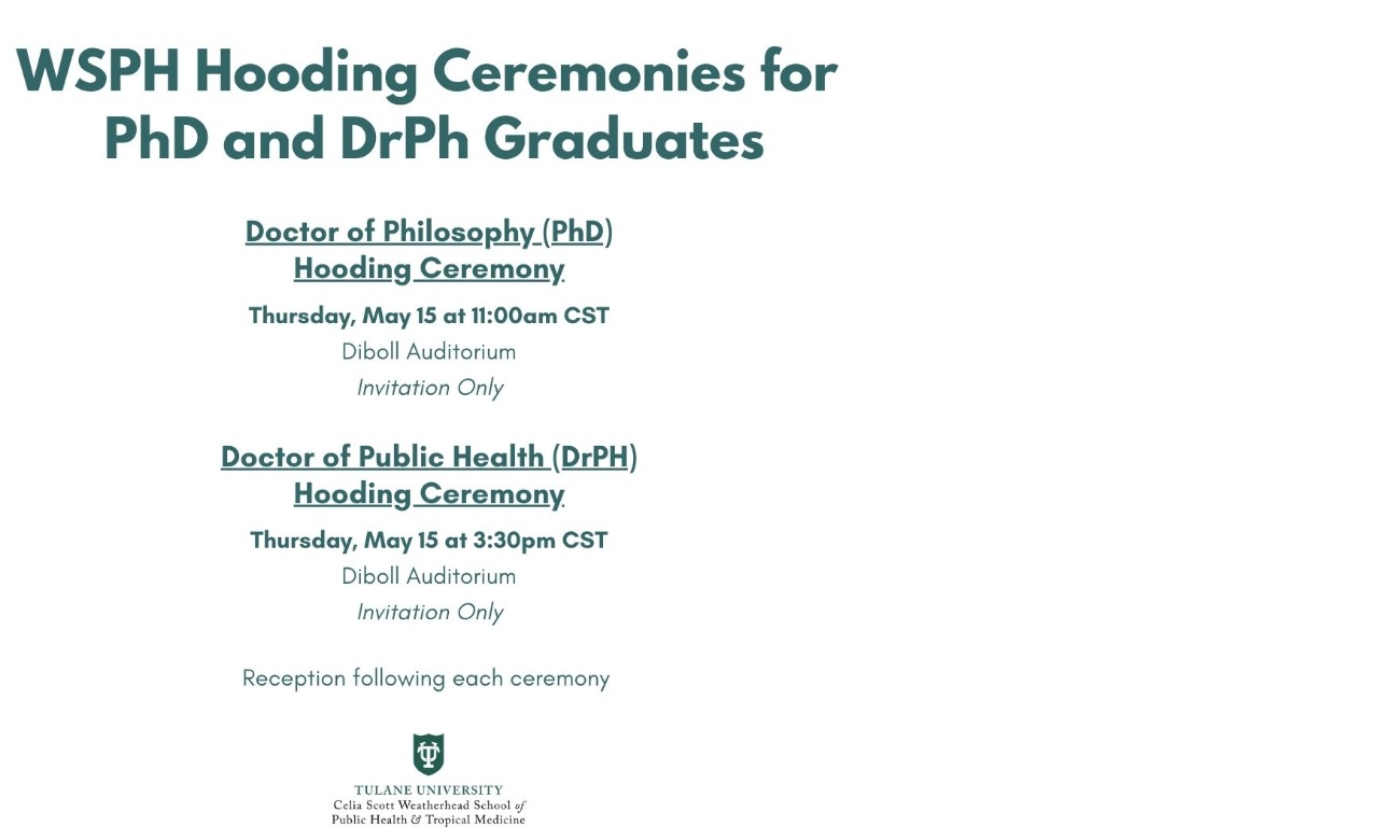 WSPH PhD Doctoral Hooding Ceremony illustration