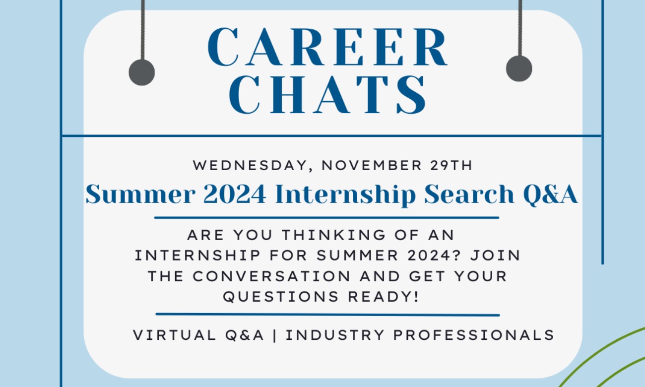Career Chats: Summer 2024 Internship Search Q&A illustration