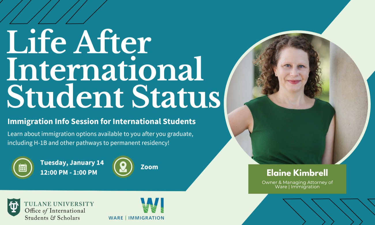 Life After International Student Status: Immigration Info Session with Ware|Immigration illustration