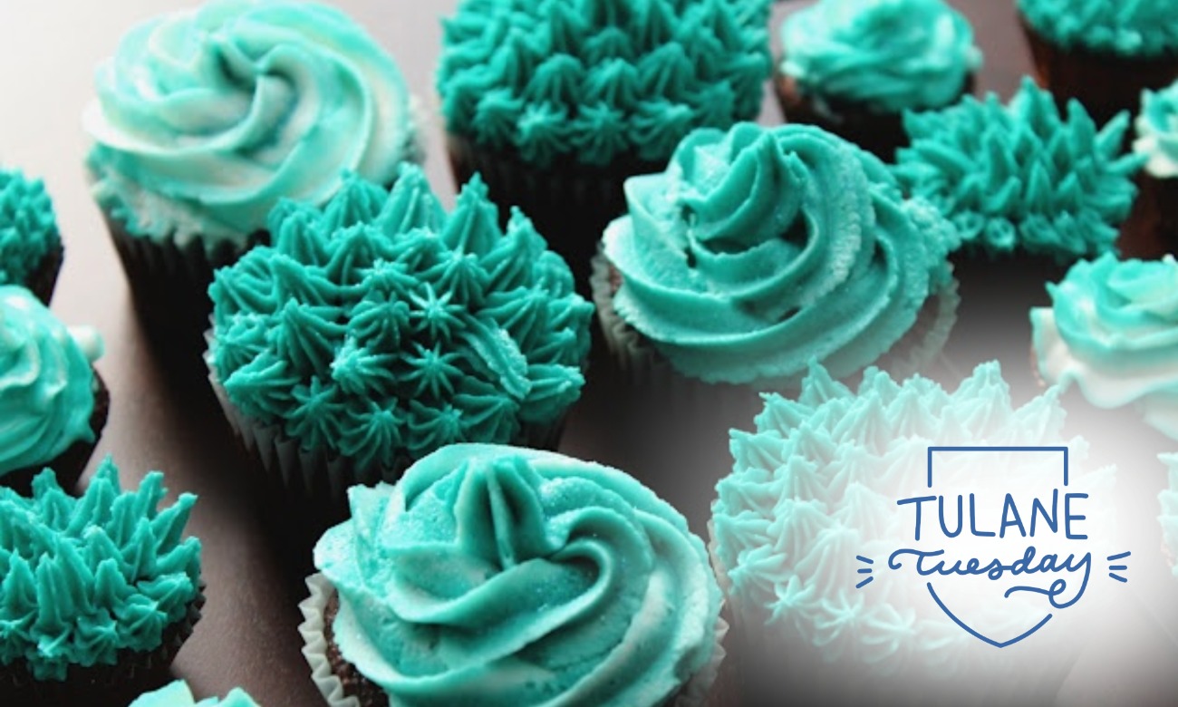 Tulane Tuesday | Teal Cupcake Bar illustration