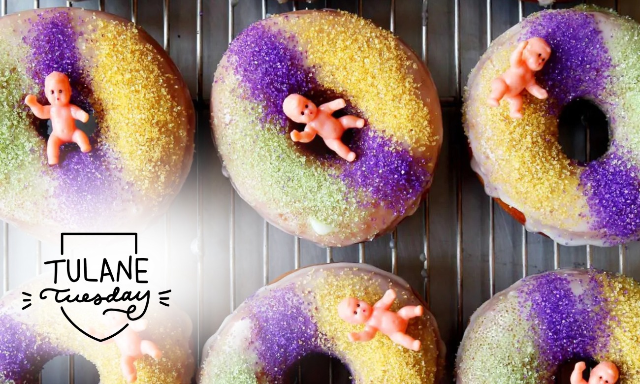 Tulane Tuesday | Mardi Gras Donuts illustration