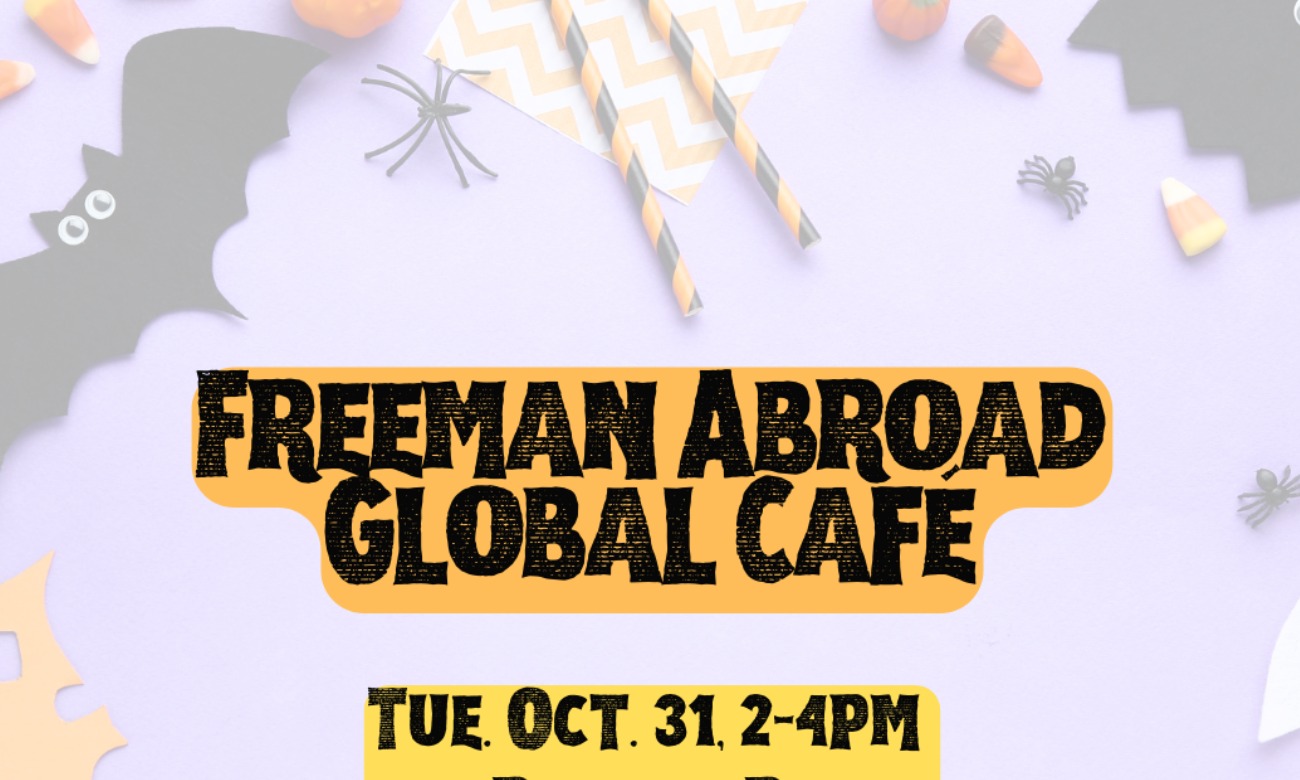Global Cafe: Freeman Abroad Trick-or-Treat Candy Bag Decoration illustration