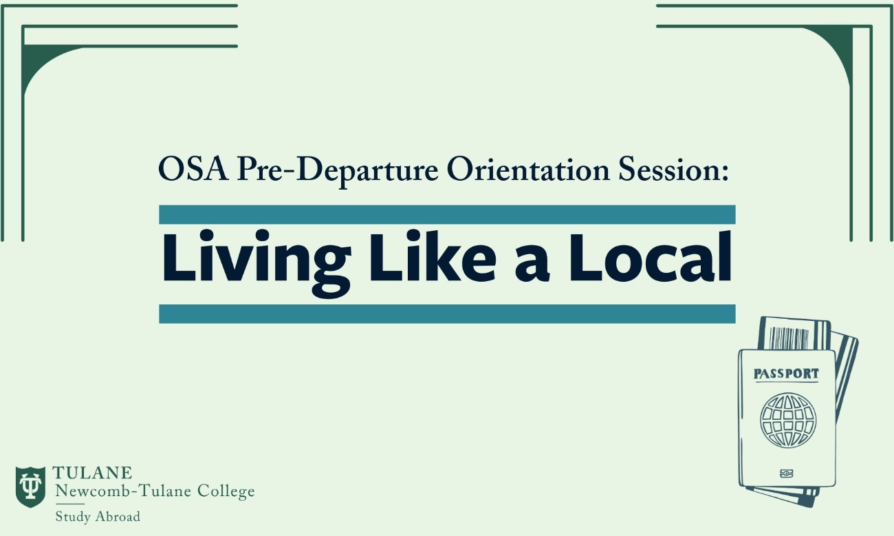 Study Abroad Predeparture Conference: Living Like a Local illustration