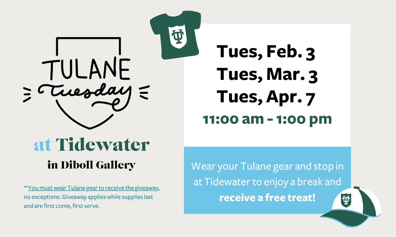 Tulane Tuesday at Tidewater  illustration