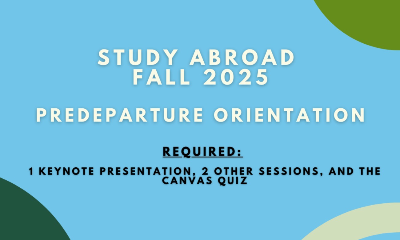 Study Abroad Predeparture Orientation: Design Your Study Abroad illustration