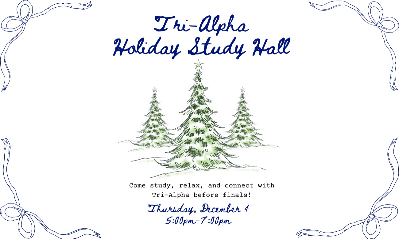 Tri-Alpha Holiday Study Hall illustration