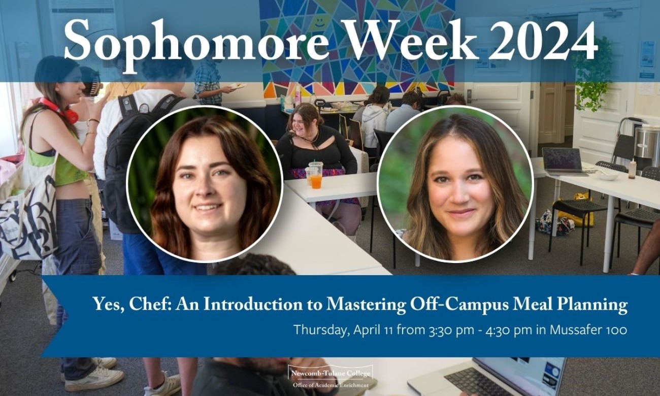 Sophomore Week: Yes, Chef -- An Introduction to Mastering Off-Campus Meal Planning illustration