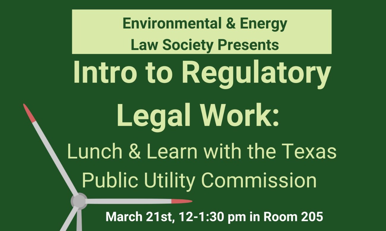Intro to Regulatory Legal Work - Lunch & Learn with the TX PUC  illustration