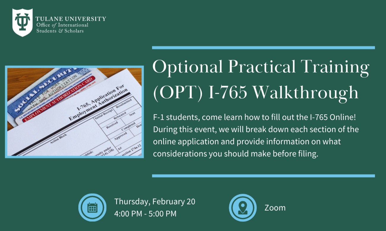 Optional Practical Training (OPT) I-765 Walkthrough for F-1 Students illustration