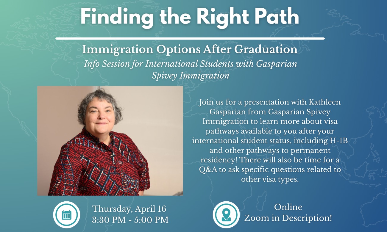 Finding the Right Path: Immigration Options After Graduation Info Session for International Students illustration