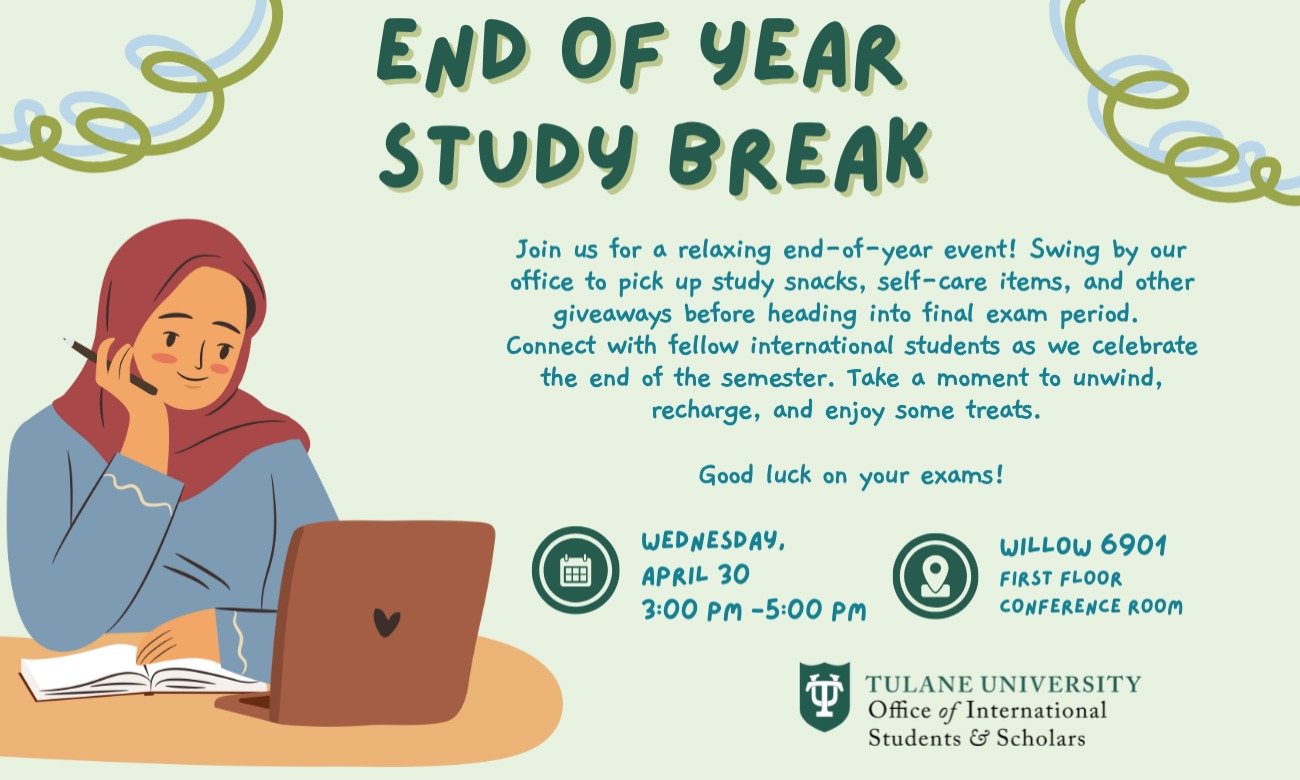 End of Semester Final Exam Study Break illustration
