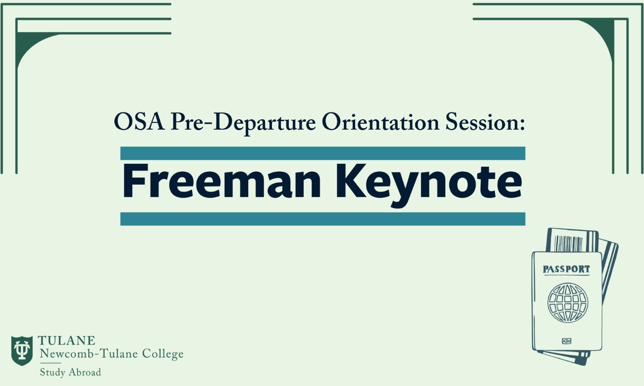 Study Abroad Predeparture Conference: Freeman Keynote Presentation illustration