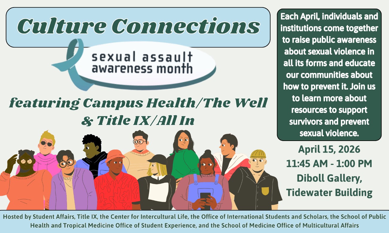 Culture Connections + Sexual Assault Awareness Month (SAAM) illustration