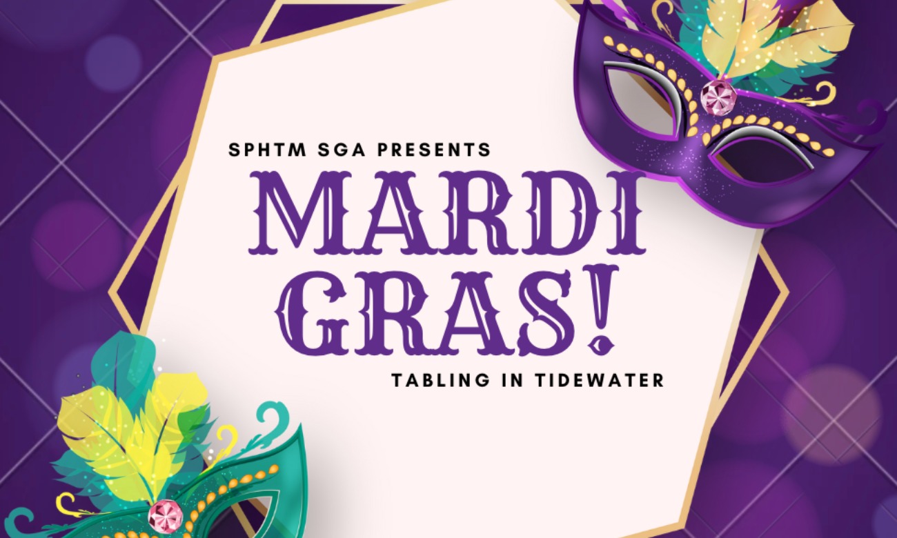 SPHTM SGA Mardi Gras Tabling illustration