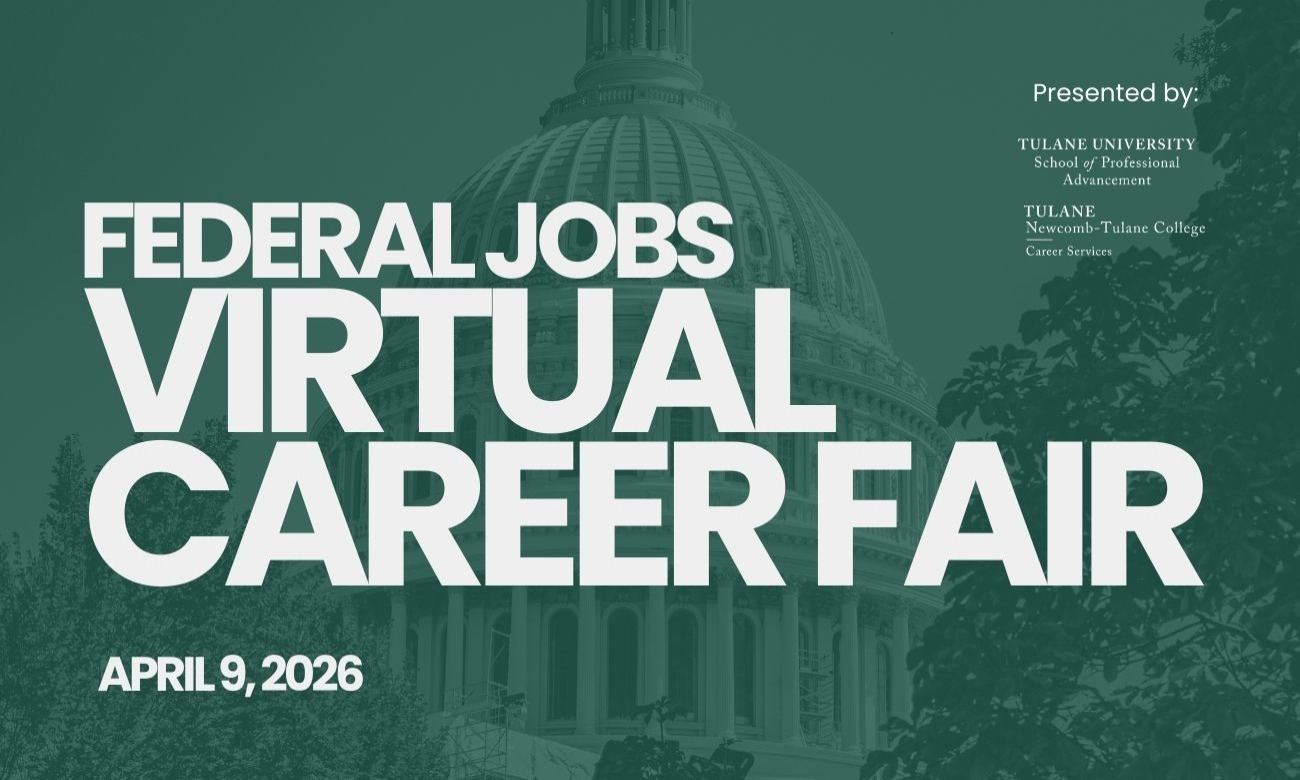  Spring 2026 Tulane Federal Jobs Virtual Career Fair illustration