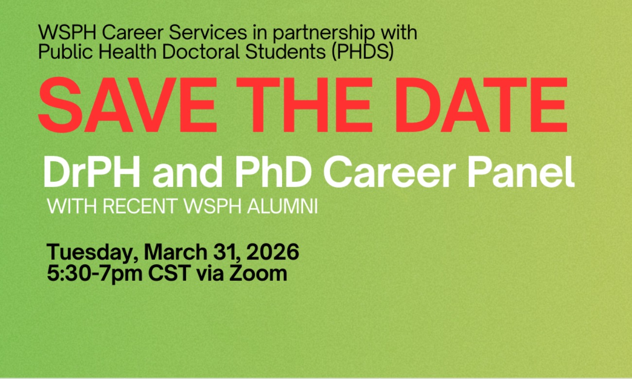 Beyond the Degree: Career Pathways from Recent DrPH & PhD Graduates illustration