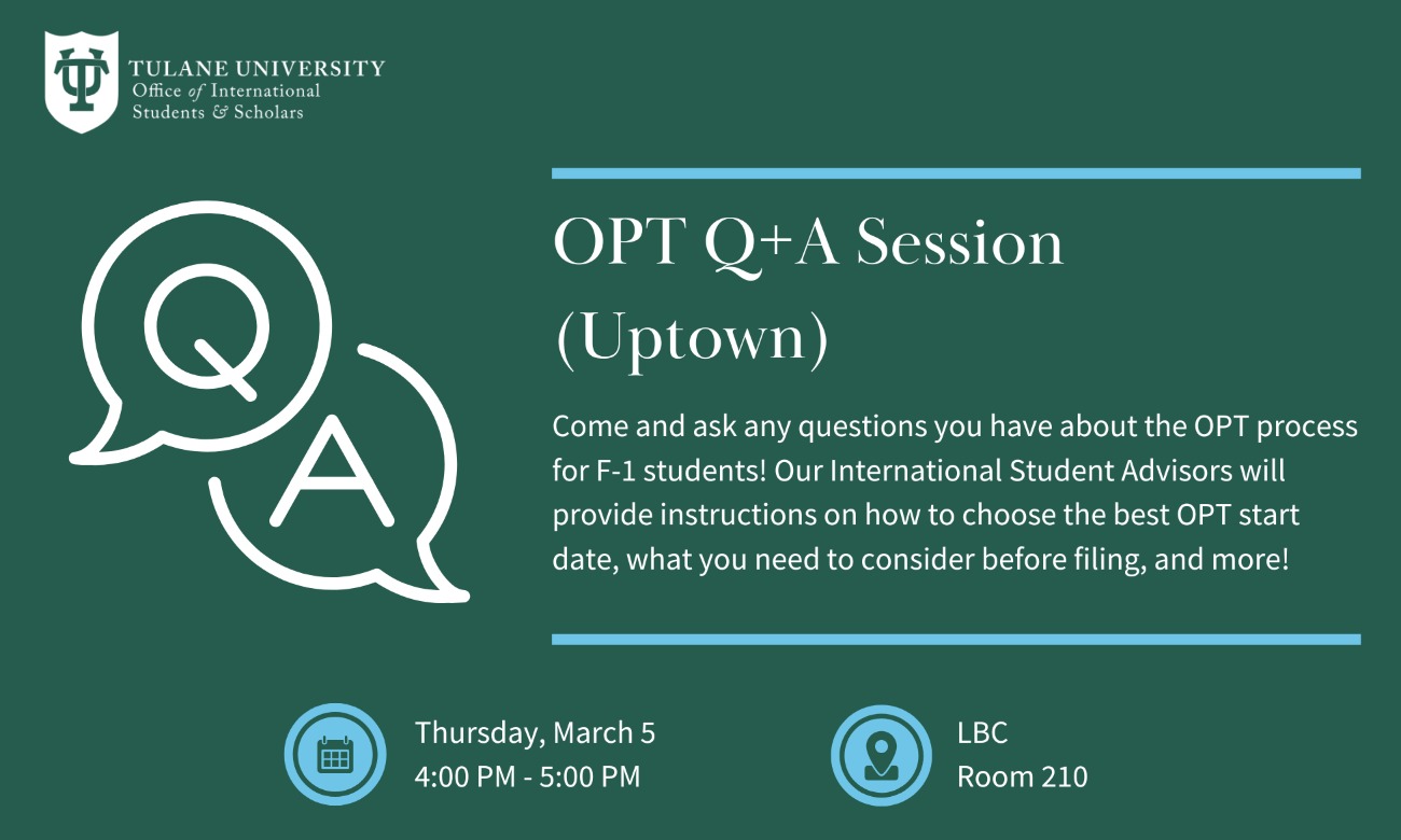 OPT Q&A Session - Uptown illustration