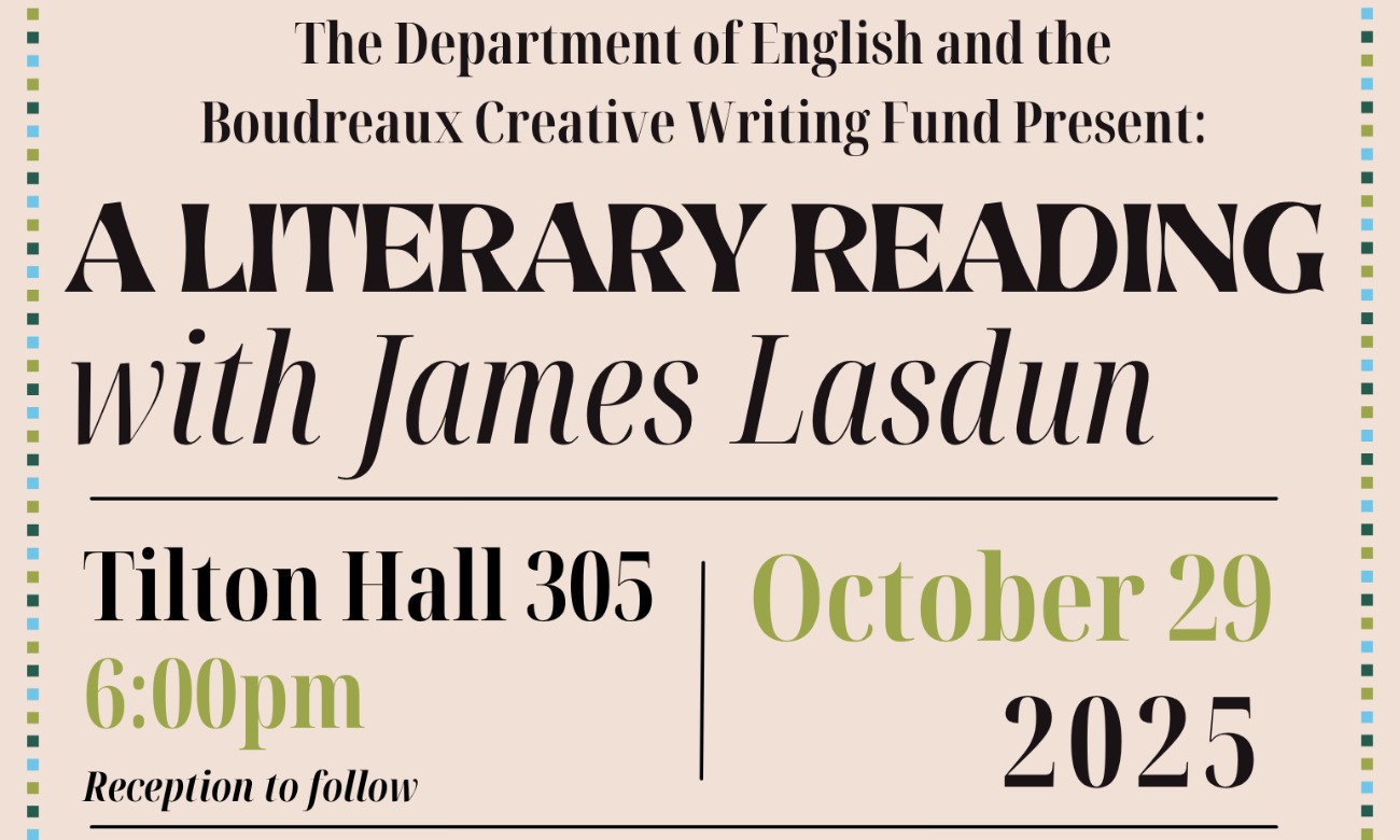 Literary Reading with Author James Lasdun illustration