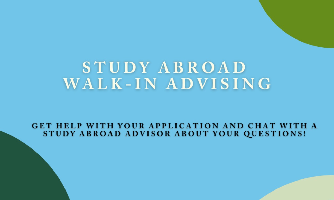 Study Abroad Walk-in Advising illustration