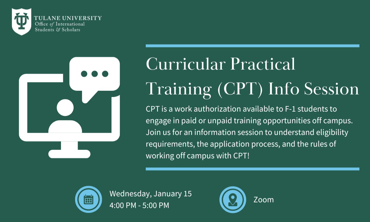 CPT Info Session for F-1 Students illustration