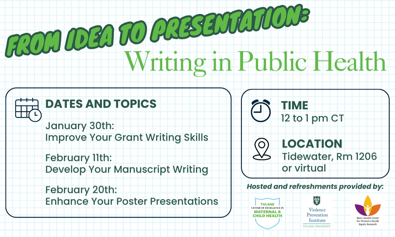 From Idea to Presentation: Writing in Public Health illustration