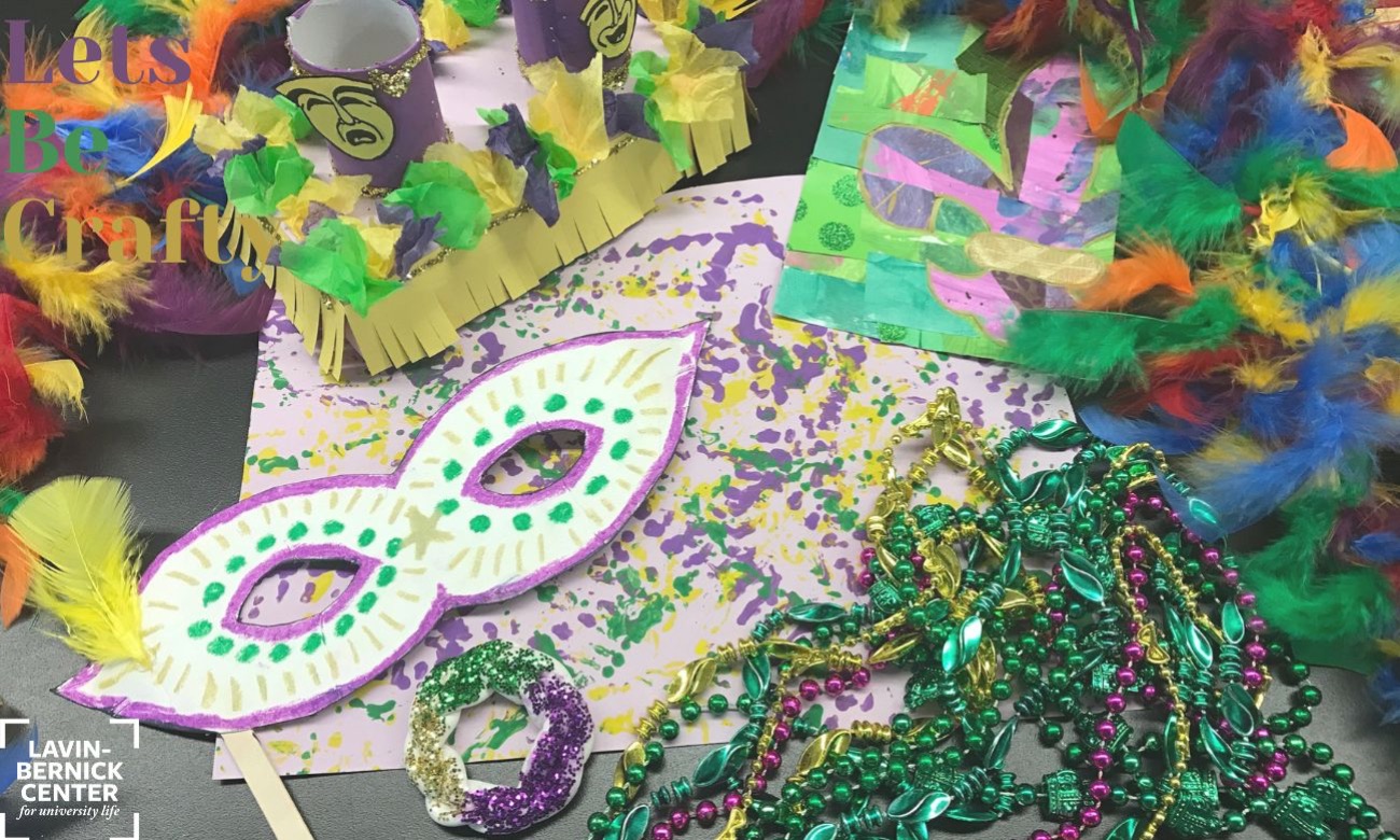 LBC Craft Night | Mardi Gras Crafts illustration