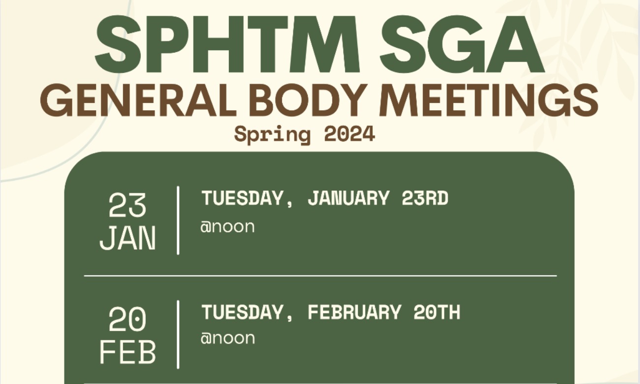 SPHTM SGA General Student Body Meetings illustration