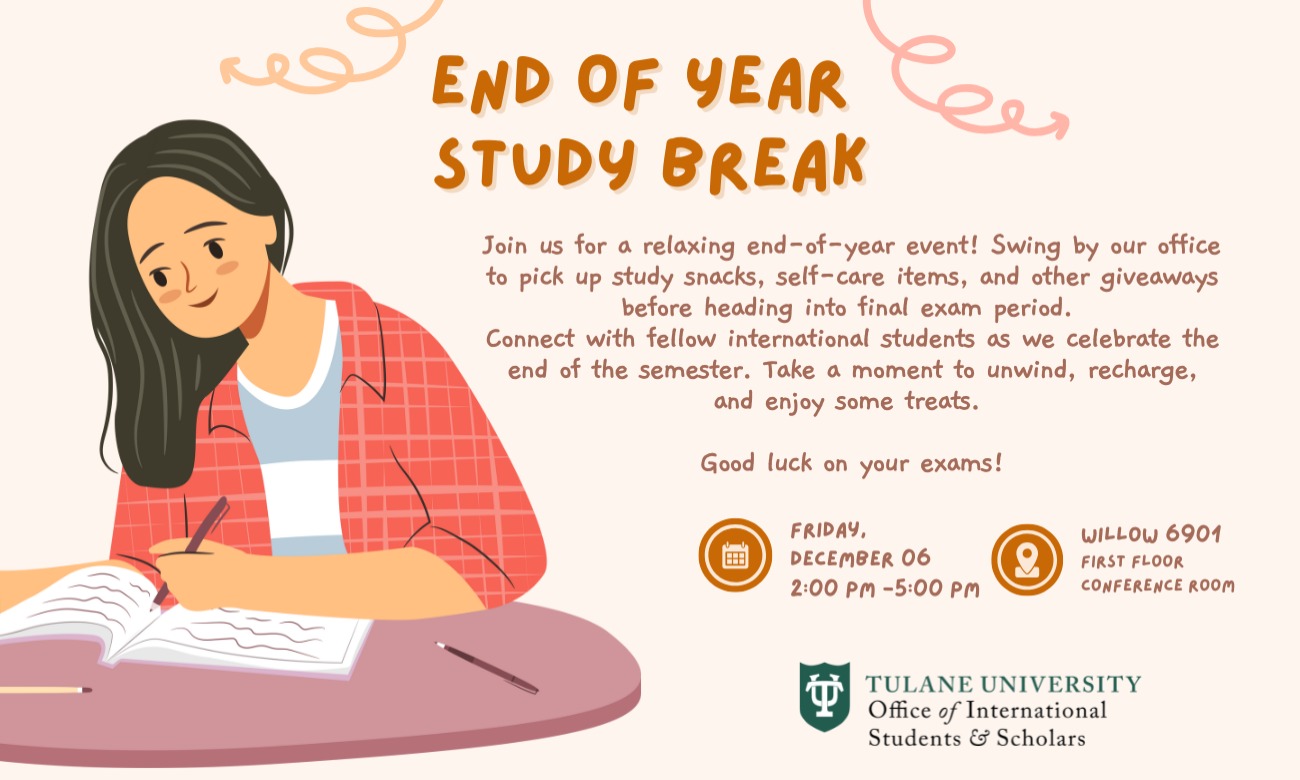 OISS End of Year Study Break illustration