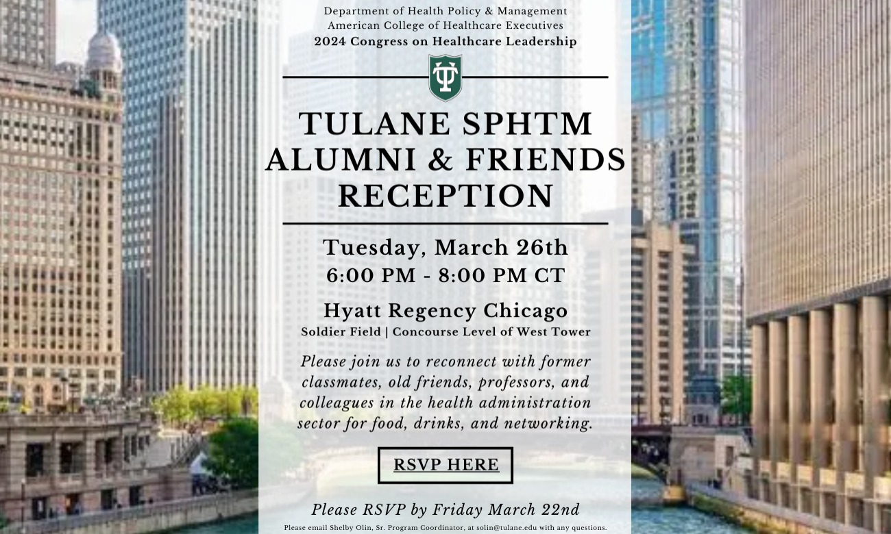ACHE Tulane SPHTM Alumni & Friends Reception illustration