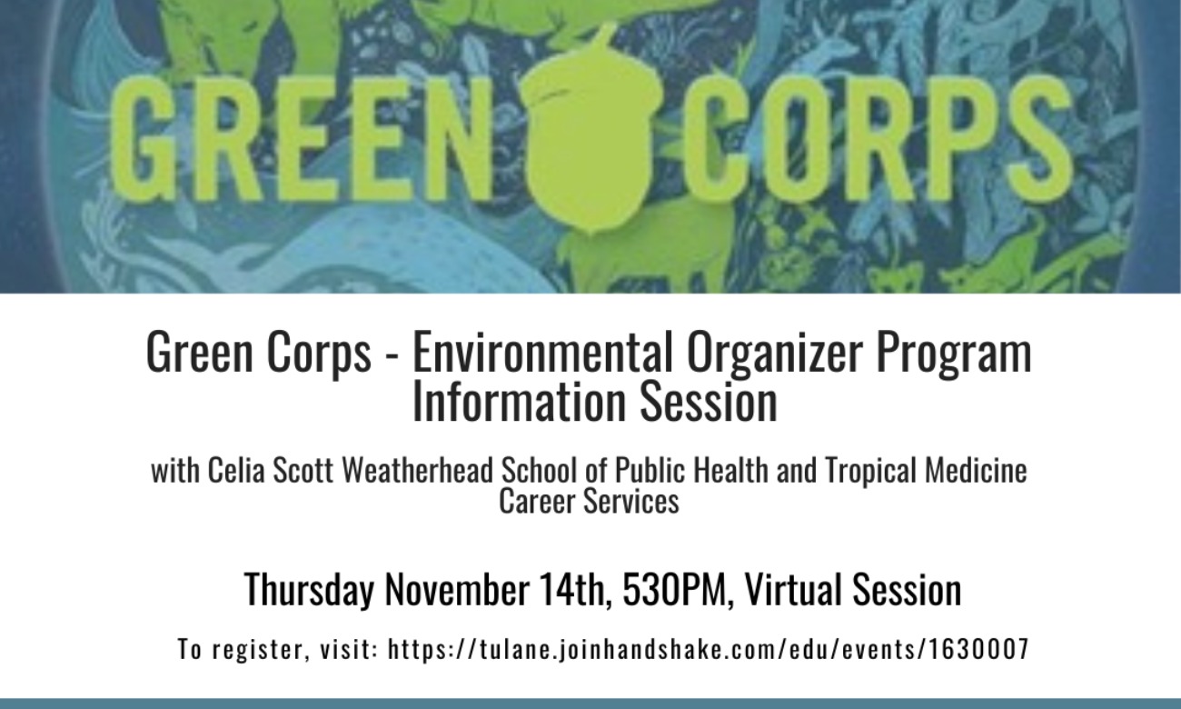 Green Corps Environmental Organizer Program Information Session illustration