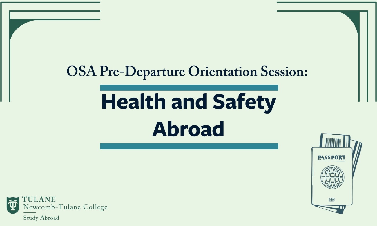 Study Abroad Predeparture Conference: Health and Safety illustration
