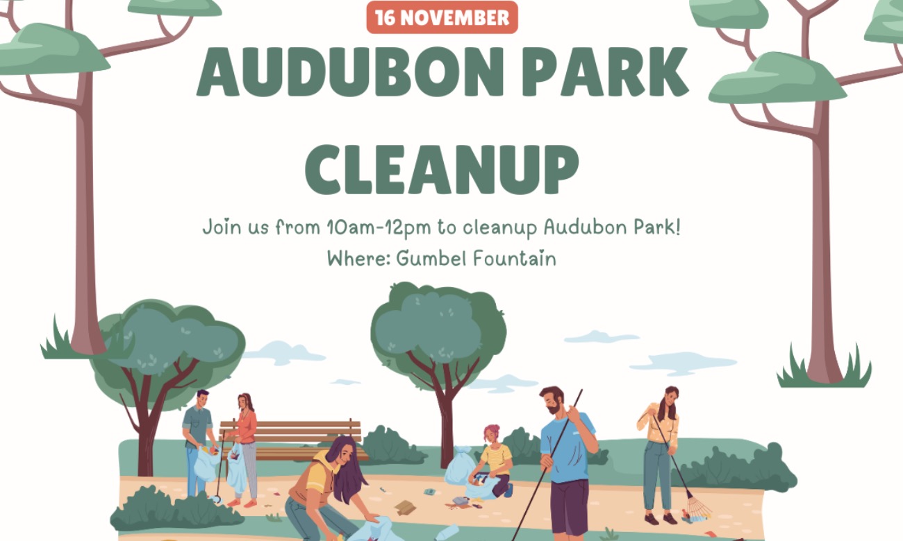 Audubon Park Cleanup illustration