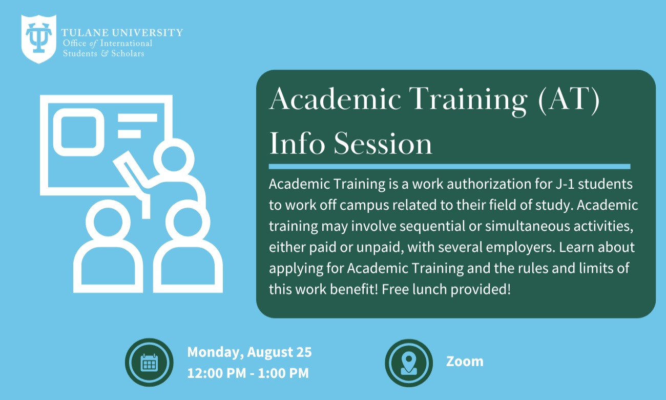 Academic Training Info Session for J-1 Students illustration