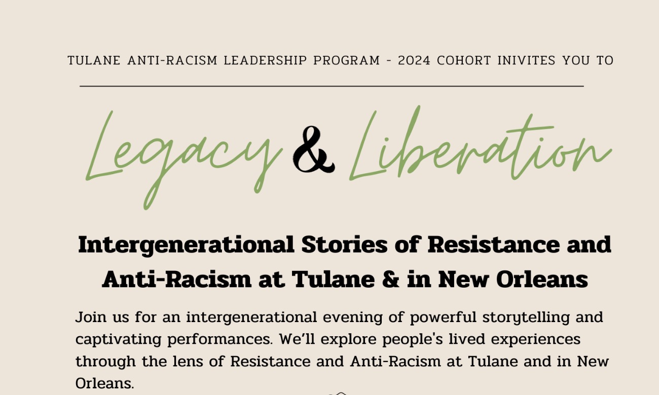 Legacy and Liberation: Intergeneration Stories of Racism and Resistance at Tulane and in New Orleans illustration
