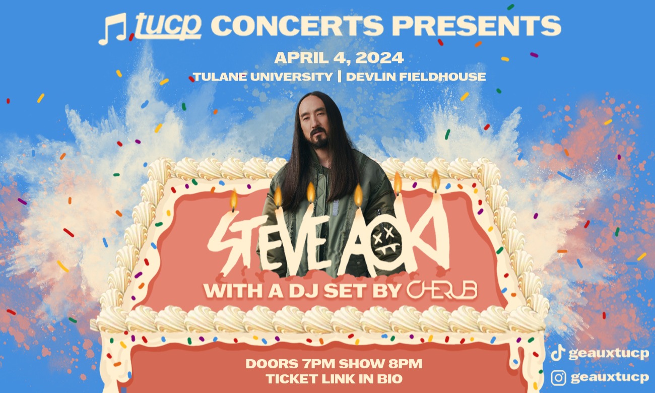 TUCP Concerts Presents: Steve Aoki with a DJ Set from Cherub illustration