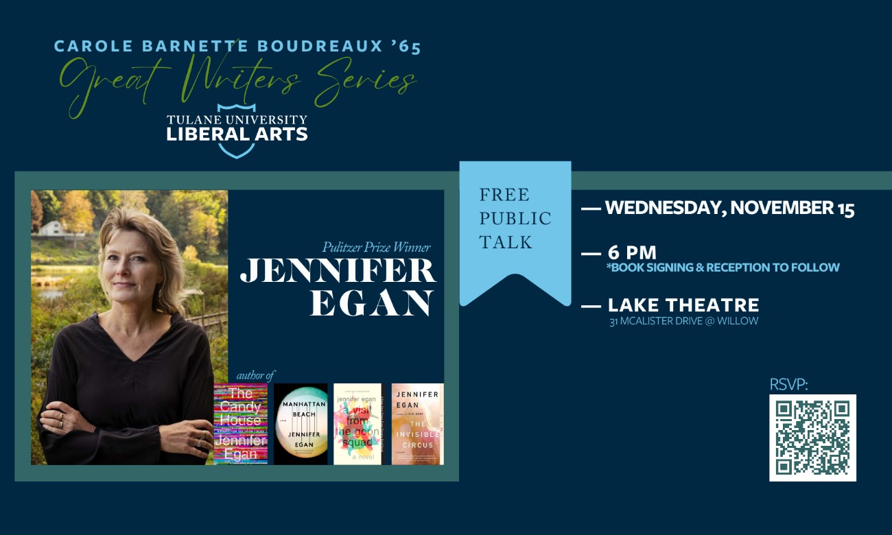 Jennifer Egan - Carole Barnette Boudreaux '65 Great Writers Series - Talk, Reception, & Book Signing illustration