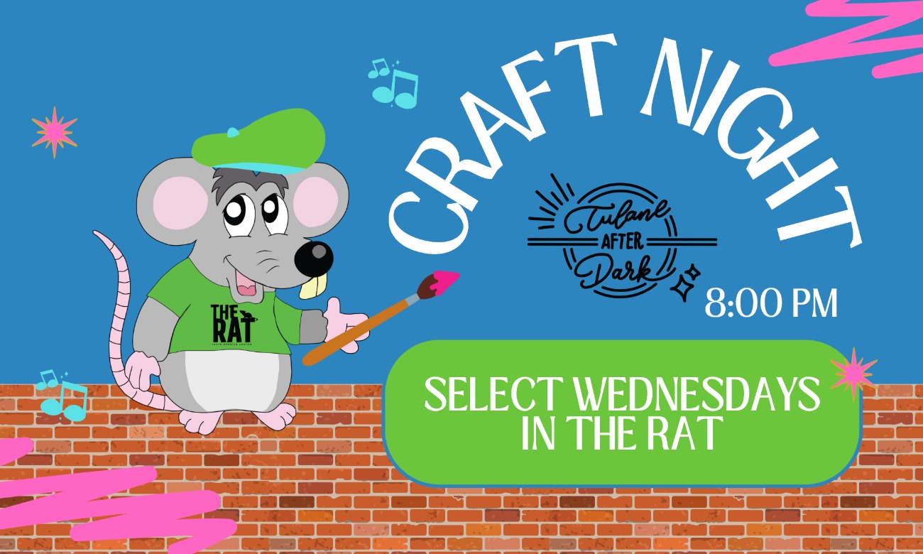 Craft Night in the Rat | Mardi Gras Sunglasses illustration