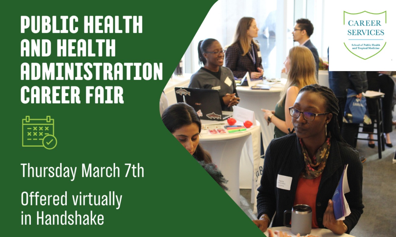 Spring 2024 Public Health and Health Administration Career Fair - Virtual illustration