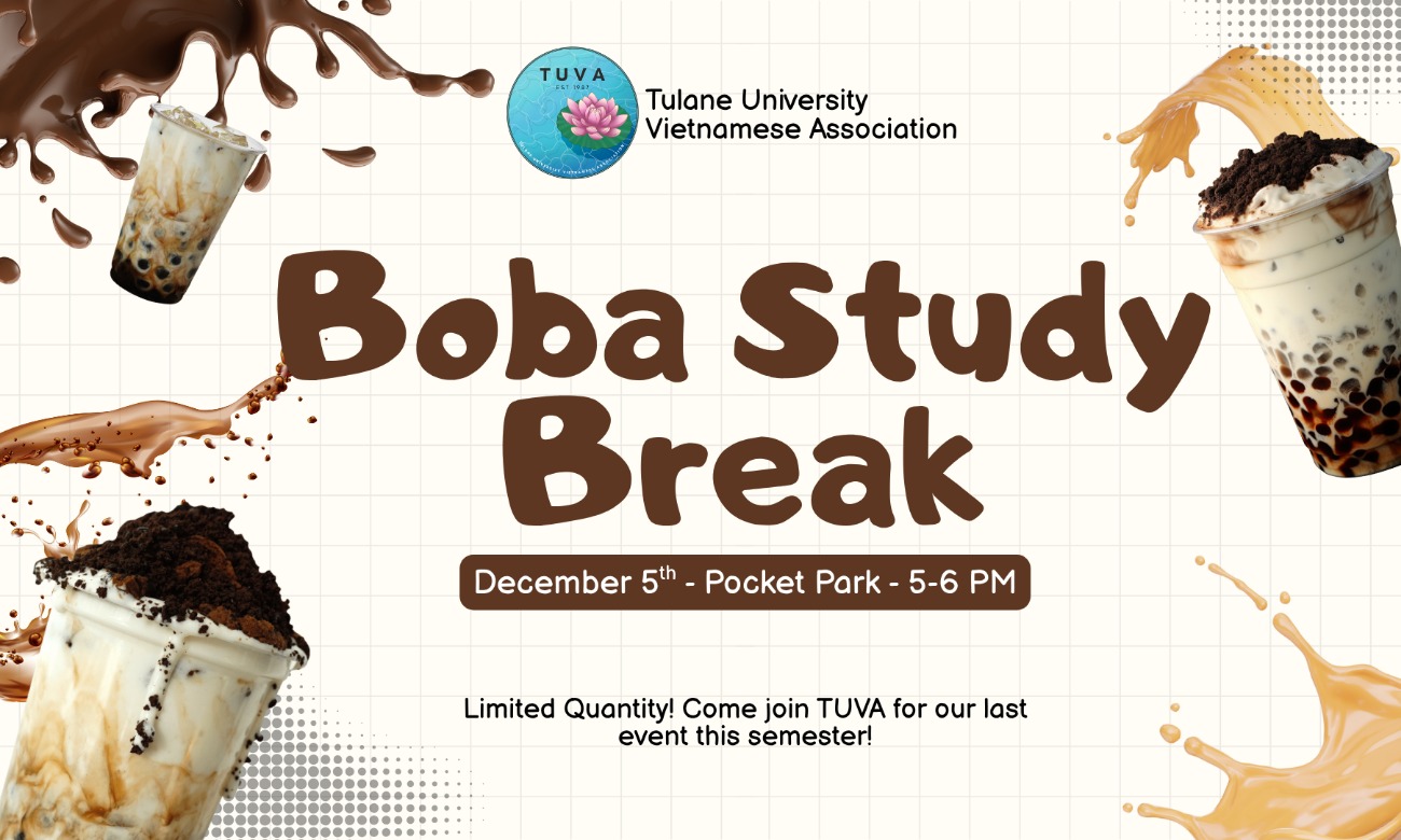 TUVA Boba Study Break illustration