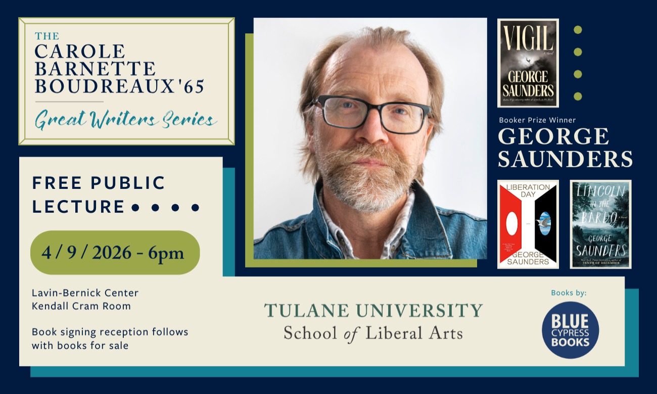 George Saunders - Carole Barnette Boudreaux '65 Great Writers Series - Talk, Reception, & Book Signing illustration