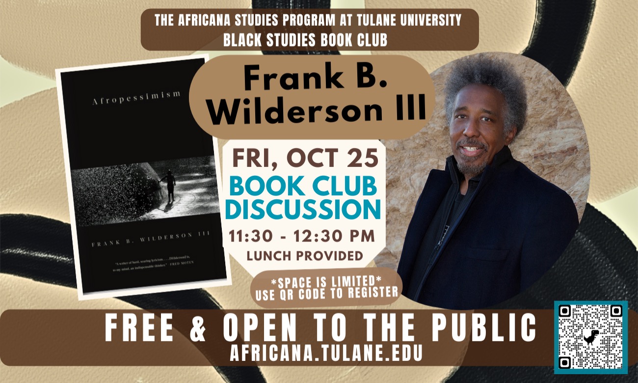 A Book Club Discussion with Frank B. Wilderson III: Afropessimism illustration